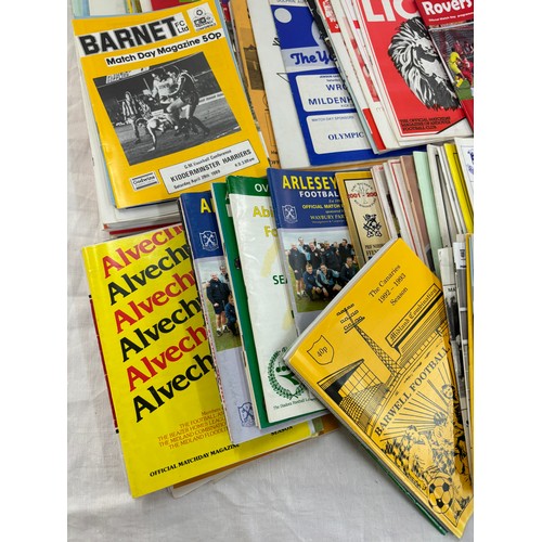 189 - Large selection of vintage and later football programmes includes Rovers Review, Ashford town etc