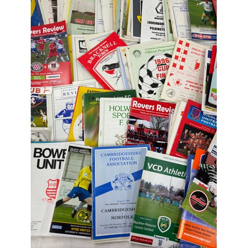 248 - Large selection of vintage and later Football programmes includes 1996 Cup Final, Hinkley FC etc