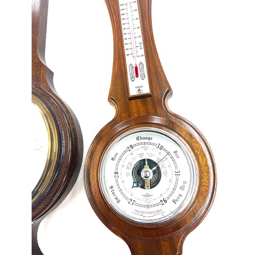 273 - Two vintage wooden barometers - AF