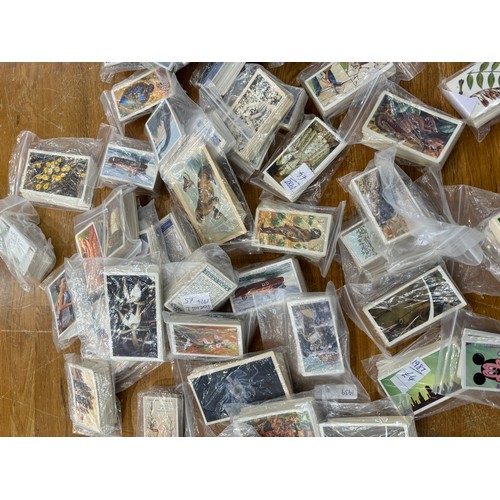 99 - Large selection of vintage cigarette cards includes Disney etc