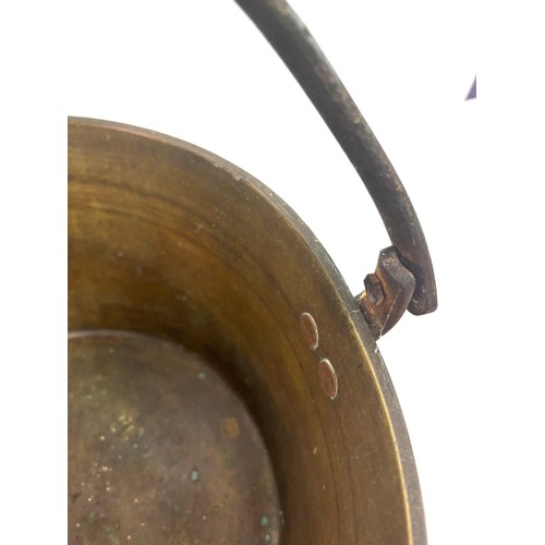 260 - Vintage brass jam pan, measures approximately 24 inches tall 24 inches diameter