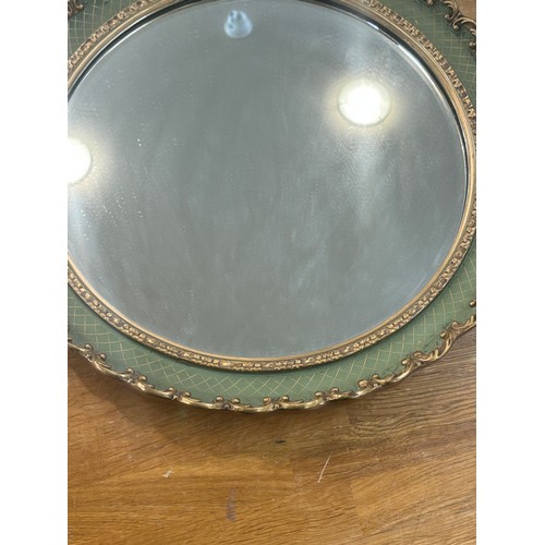 353 - Vintage gilt framed mirror diameter approximately 17 inches