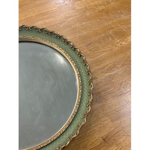 353 - Vintage gilt framed mirror diameter approximately 17 inches