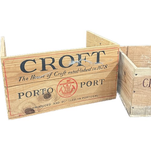 242 - Two wooden advertising crates largest measures approximately 9 inches tall x 16 wide