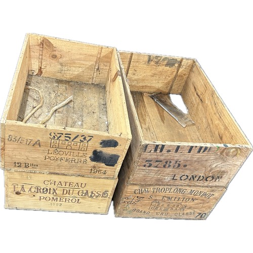 138 - Four wooden advertising crates each measure approximately 13 inches wide x 20 deep and 7 tall