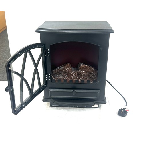 261 - Electric fire - untested, approximate measurements: Height 18 inches, Width 20 inches, Depth 19 inch... 