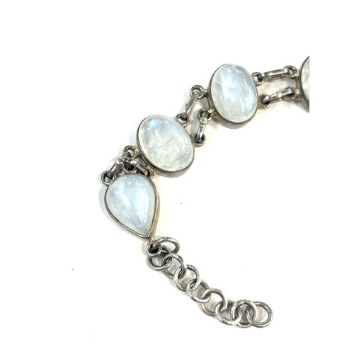 448 - Vintage silver and moonstone bracelet