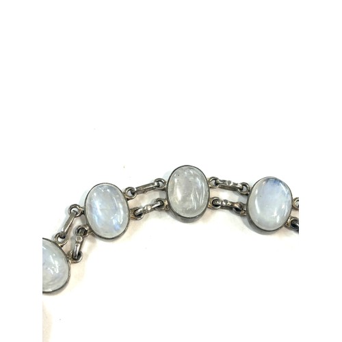 448 - Vintage silver and moonstone bracelet