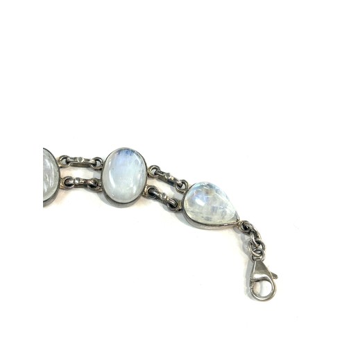 448 - Vintage silver and moonstone bracelet