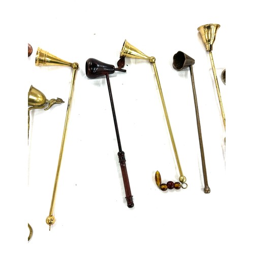 98 - Selection of brass candles snuffers