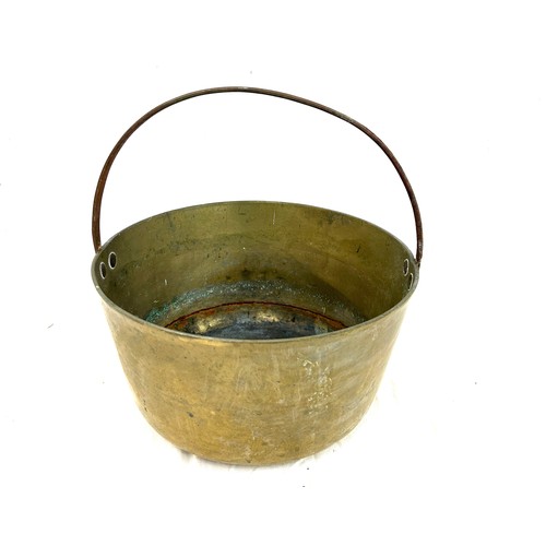 26 - Brass jam pan, Height 9 inches, diameter 7 inches