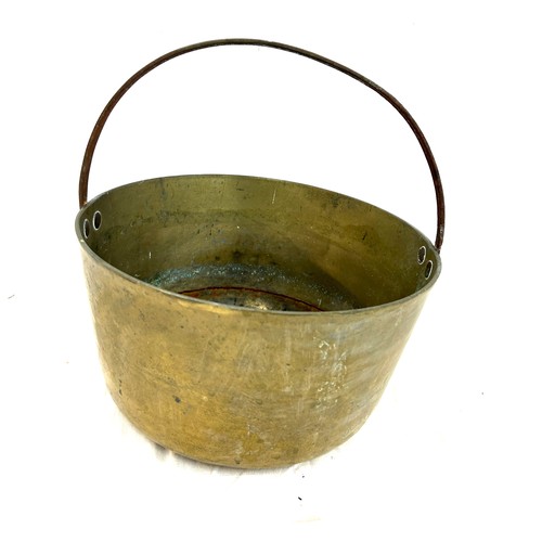 26 - Brass jam pan, Height 9 inches, diameter 7 inches