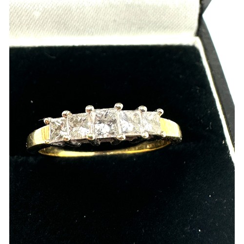 185 - 18ct gold diamond ring 0.50ct diamonds weight 2.32g