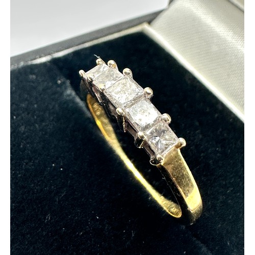 185 - 18ct gold diamond ring 0.50ct diamonds weight 2.32g