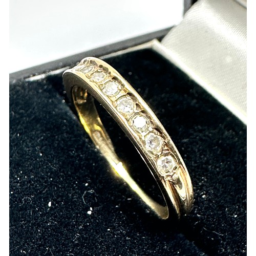 177 - 9ct gold diamond half eternity ring weight 1.75g