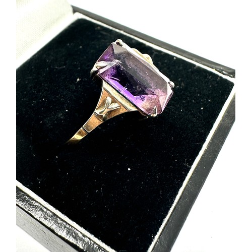 182 - 9ct gold amethyst ring weight 2g