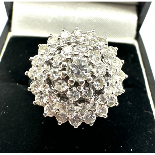 188 - 18ct white gold  diamond ring est 2ct diamonds weight 7.5g