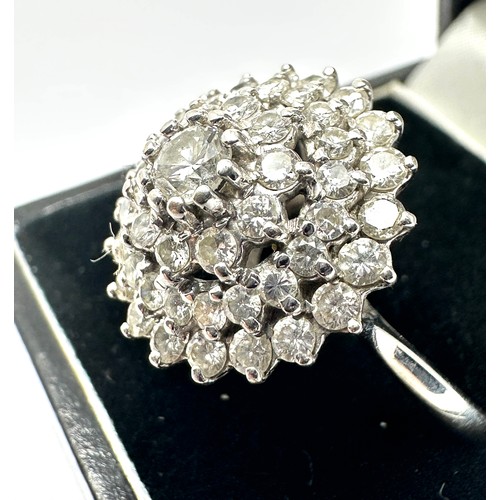 188 - 18ct white gold  diamond ring est 2ct diamonds weight 7.5g