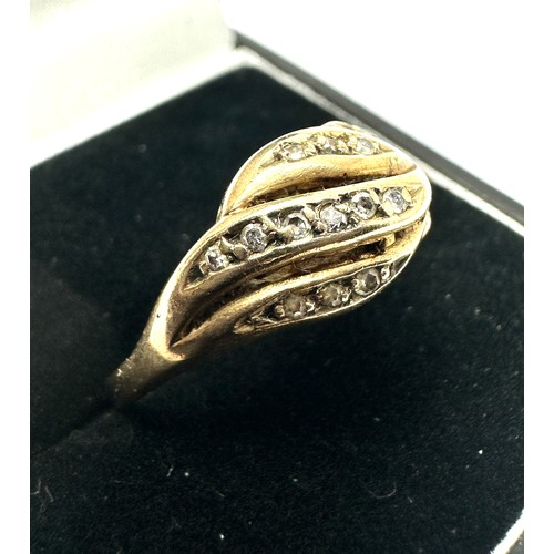 165 - 9ct gold diamond ring weight 2.3g