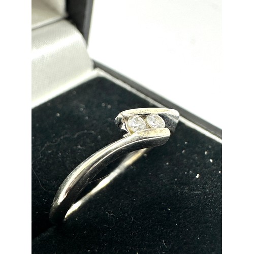 159 - 9ct white gold diamond ring weight 1.7g