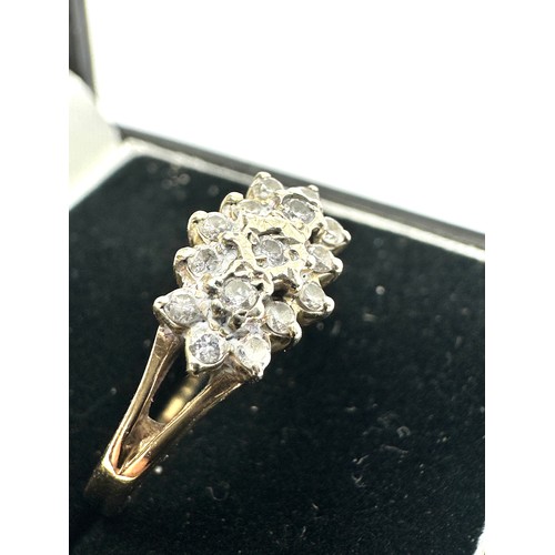 166 - 9ct gold diamond ring .20ct diamonds weight 2.3g