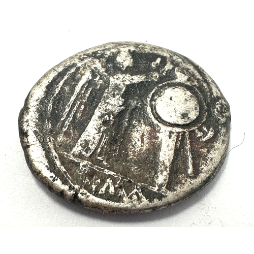 463 - Roman silver coin measures approx 17mm dia weight 2.9g