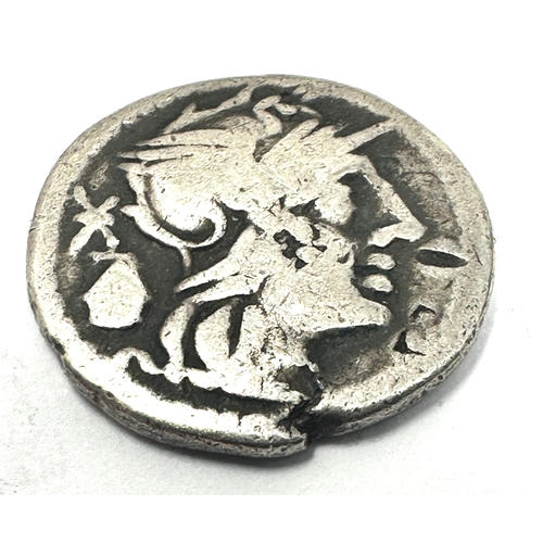 464 - Roman silver coin measures approx 17mm dia weight 3.56g