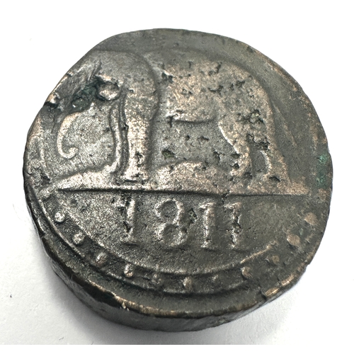 466 - Ceylon (Sri Lanka) George III (1802-1820) 1811 1 2 Rixdollar Elephant weight 30.6g measures approx 2... 