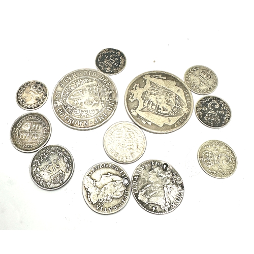 470 - selection of antique silver coins includes half crowns to 3d  coins weight 47g