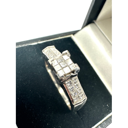 108 - 18ct white gold diamond ring weight 6g 1.64ct diamonds