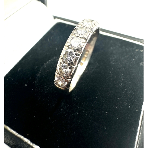 112 - 18ct gold Diamond half eternity ring weight 3.5g