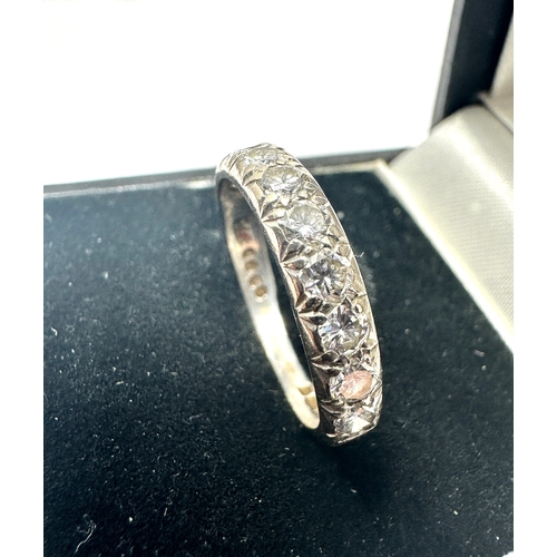 112 - 18ct gold Diamond half eternity ring weight 3.5g