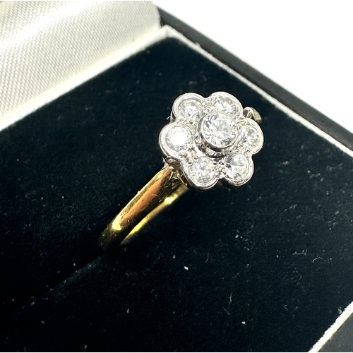 119 - 18ct gold diamond ring weight 3g