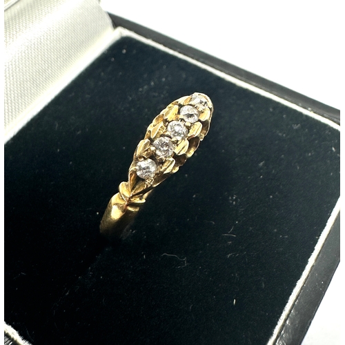 122 - Antique 18ct gold diamond ring weight 1.8g