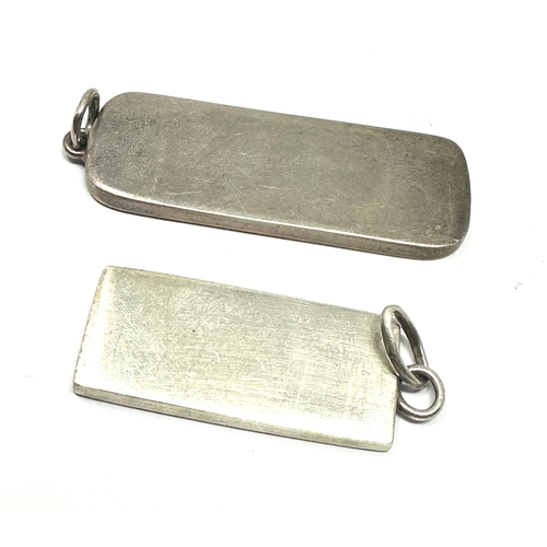 208 - 2 vintage silver ingots weight approx 37g