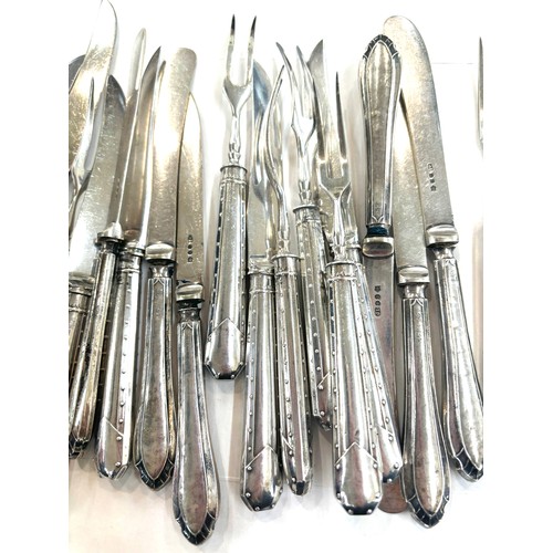 382 - Selection of silver handled cutlery