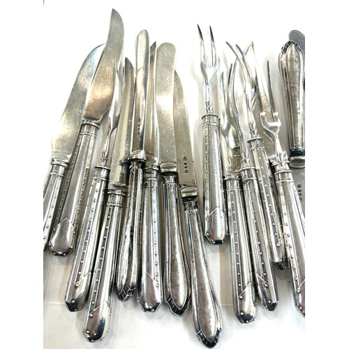 382 - Selection of silver handled cutlery