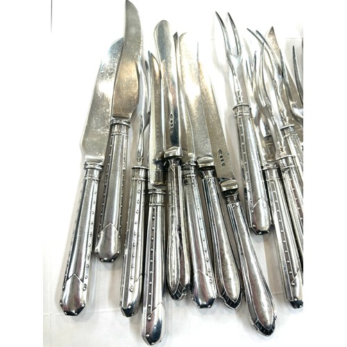 382 - Selection of silver handled cutlery