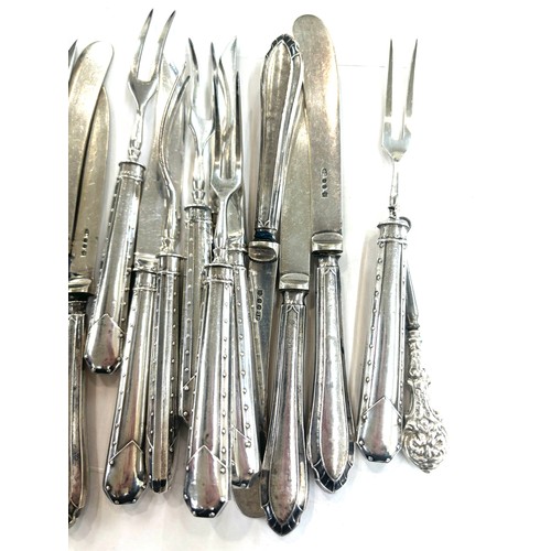 382 - Selection of silver handled cutlery