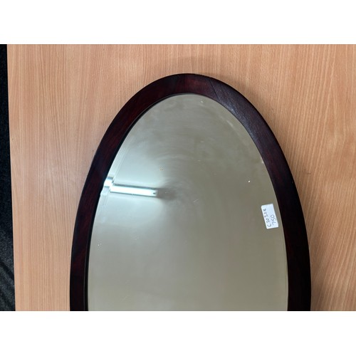 292A - Vintage oval mantle mirror measures approximately 32 inches by 18 inches