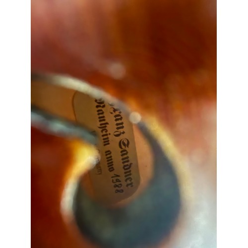 217 - Cased Violin, in need of repair