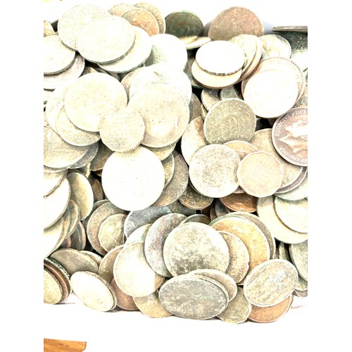 487 - Selection of vintage and later coins total weight 298grams