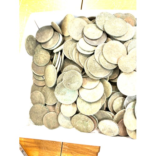 487 - Selection of vintage and later coins total weight 298grams