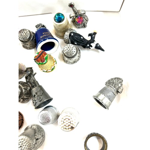 501 - Selection of vintage and later metal thimbles Includes Mystic legends etc