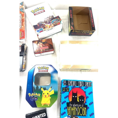 133 - Selection of collectable items to include empty merchandise packaging for Pokemon, The Lord of the R... 