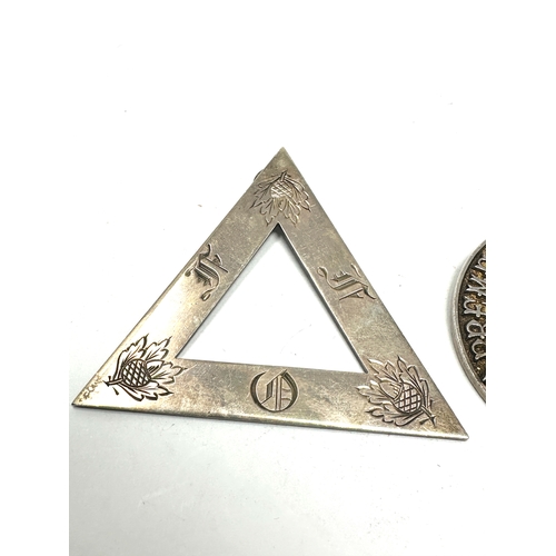 409 - 2 silver masonic jewels inc supreme grand chapter