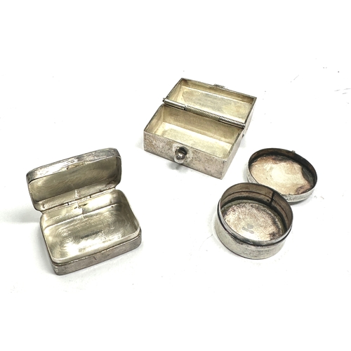 10 - 3 vintage silver pill boxes