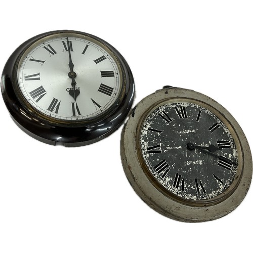 533 - Two vintage wall clocks - untested, measures approximately 16 inches in diameter