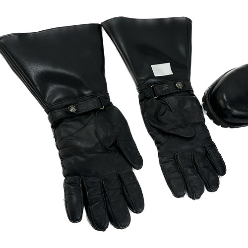 105 - Pair of leather biking gloves and a pair of leather boots