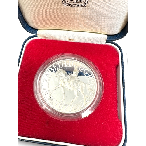 366 - Boxed royal mint sterling silver the Queens jubilee Crown